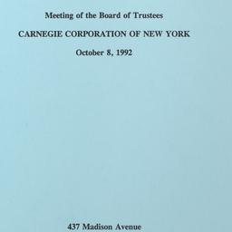 Meeting of the Board of Tru...