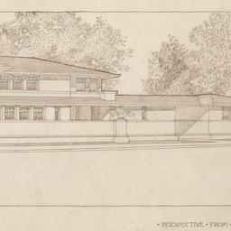 Exterior view, perspective ...