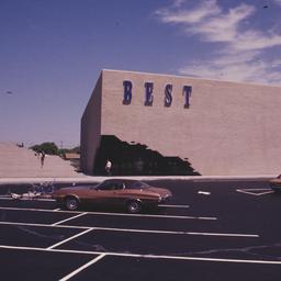 Exterior view, from parking...