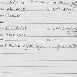 Eastern questionnaire, answ...