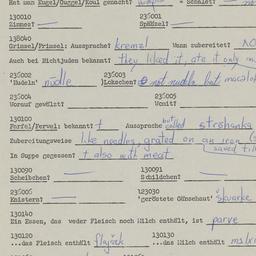 Western questionnaire, answ...