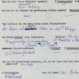 Western questionnaire, answ...