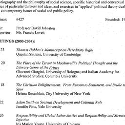Schedules, Studies in Polit...