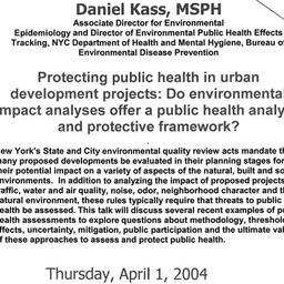 Announcements, 2004-04-01. ...