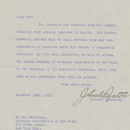 Board Meeting, 11/18/1915
