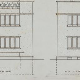 Front, rear elevations