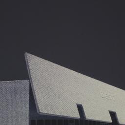 Model, exterior view of til...