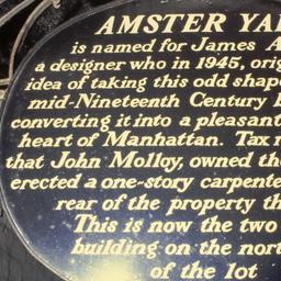 Amster Yard. Historical pla...
