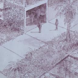 Perspective drawing, detail...