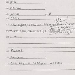 Eastern questionnaire, answ...