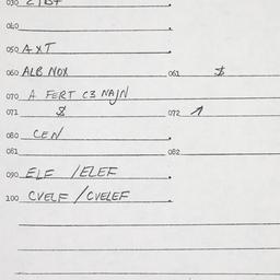 Eastern questionnaire, answ...