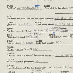 Western questionnaire, answ...