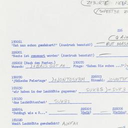 Western questionnaire, answ...