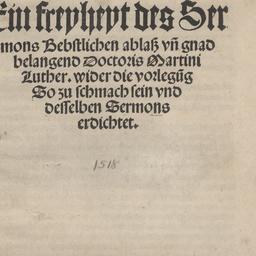 Ein freyheyt des Sermons Be...