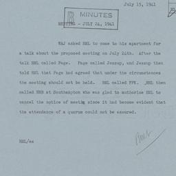Board Meeting, 7/24/1941