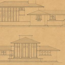 Terrace side, front elevations