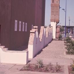 Exterior view, pavilion wal...