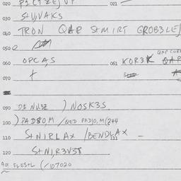 Eastern questionnaire, answ...