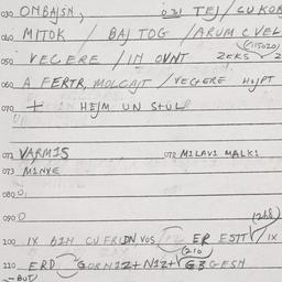 Eastern questionnaire, answ...