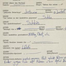 Western questionnaire, answ...