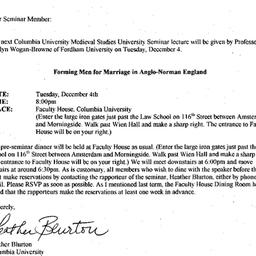 Announcements, 2001-12-04. ...