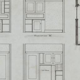 Kitchen elevations, plan