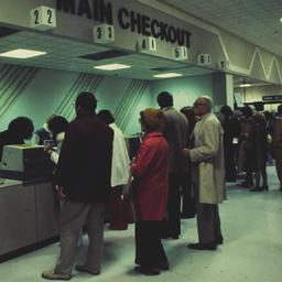 Interior view, main checkout.