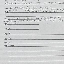 Eastern questionnaire, answ...