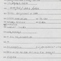Eastern questionnaire, answ...