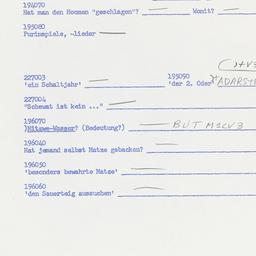 Western questionnaire, answ...