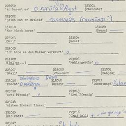 Western questionnaire, answ...