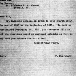 Carnegie Church Organs, Ben...