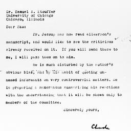 Letter from Charles Dollard...
