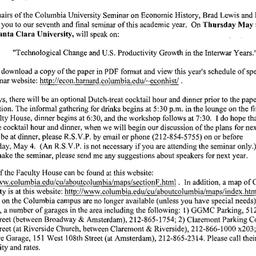 Announcements, 2005-05-05. ...