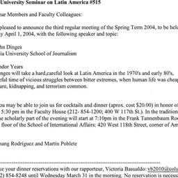 Announcements, 2004-04-01. ...