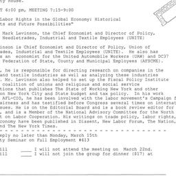 Announcements, 2004-03-22. ...