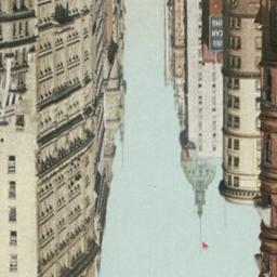 Canyon of Broadway, New York.