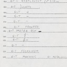 Eastern questionnaire, answ...