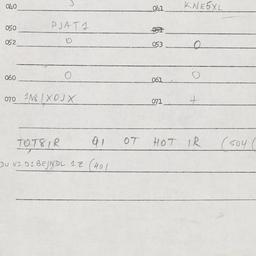 Eastern questionnaire, answ...