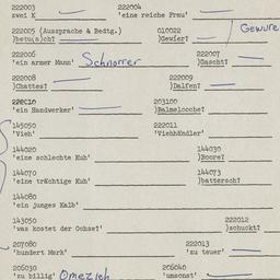 Western questionnaire, answ...