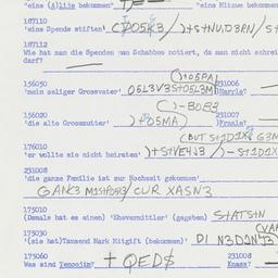Western questionnaire, answ...