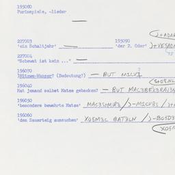 Western questionnaire, answ...
