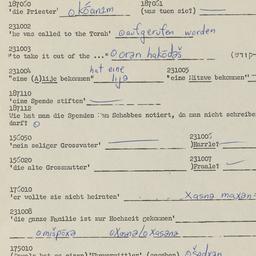 Western questionnaire, answ...