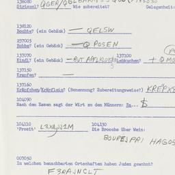 Western questionnaire, answ...