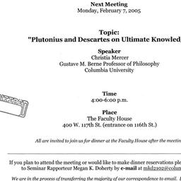 Announcements, 2005-02-07. ...