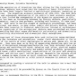 Announcements, 2005-04-18. ...