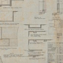 Millwork details, sash sche...