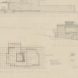 Plan and two elevations