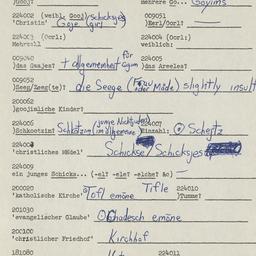 Western questionnaire, answ...