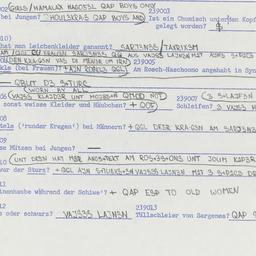 Western questionnaire, answ...